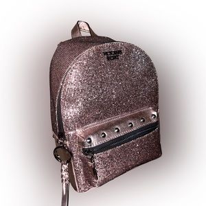 Metallic Sparkle Rose Gold Pink Small City Backpack - Victoria’s Secret